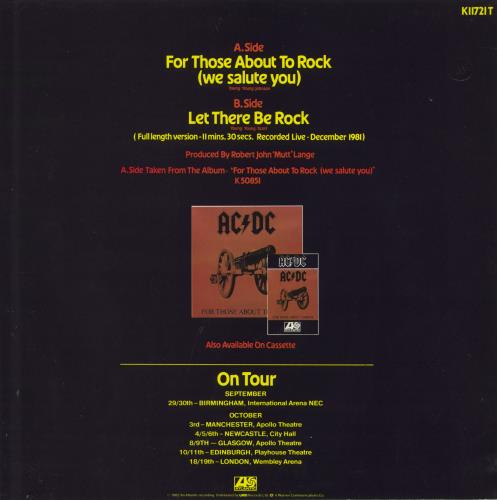 AC/DC For Those About To Rock - Hype Stickered 12" vinyl single (12 inch record / Maxi-single) UK ACD12FO799623