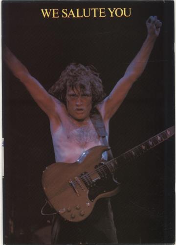 AC/DC For Those About To Rock - Laminated tour programme UK ACDTRFO167880