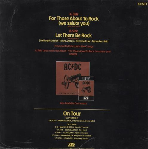 AC/DC For Those About To Rock - Shrink 12" vinyl single (12 inch record / Maxi-single) UK ACD12FO805929