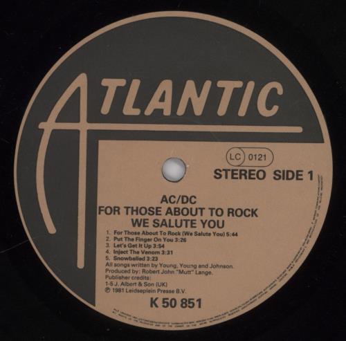 AC/DC For Those About To Rock We Salute You vinyl LP album (LP record) German ACDLPFO894694
