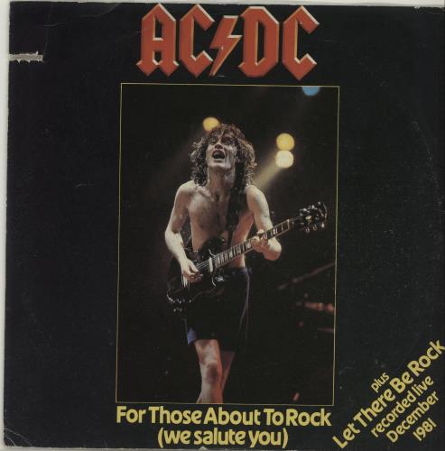 AC/DC For Those About To Rock 7" vinyl single (7 inch record / 45) Italian ACD07FO655970