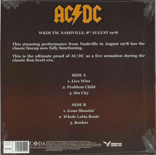 AC/DC Gone Rockin' - WKDF FM, Nashville, 8th August 1978 vinyl LP album (LP record) UK ACDLPGO774548