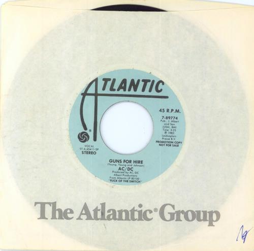 AC/DC Guns For Hire 7" vinyl single (7 inch record / 45) US ACD07GU37613