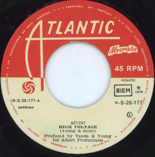 AC/DC High Voltage + P/S 7" vinyl single (7 inch record / 45) Portuguese ACD07HI805772