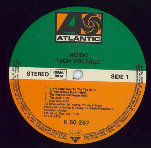 AC/DC High Voltage - Barcoded vinyl LP album (LP record) German ACDLPHI496022