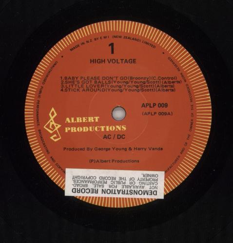 AC/DC High Voltage - Factory Sample vinyl LP album (LP record) New Zealand ACDLPHI871096