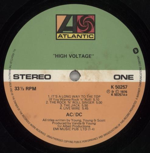 AC/DC High Voltage - Misprint - VG vinyl LP album (LP record) UK ACDLPHI877787