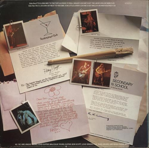 AC/DC High Voltage - Misprint - VG vinyl LP album (LP record) UK ACDLPHI877787