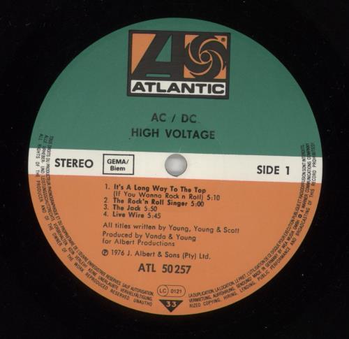 AC/DC High Voltage - Non Barcoded vinyl LP album (LP record) German ACDLPHI863984