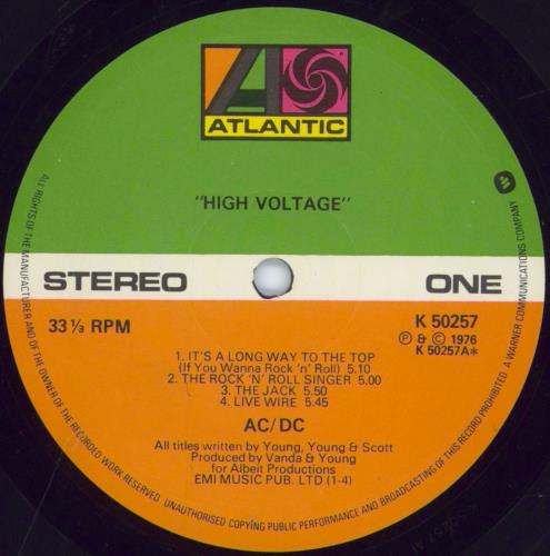 AC/DC High Voltage - EX UK vinyl LP album (LP record) (679539)