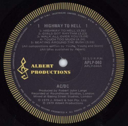AC/DC Highway To Hell - EX vinyl LP album (LP record) Australian ACDLPHI805691