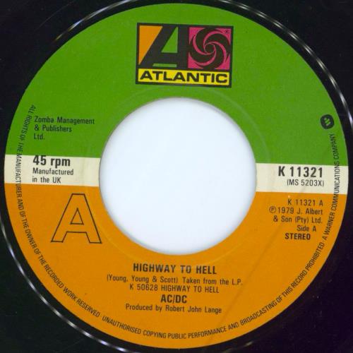 AC/DC Highway To Hell - Jukebox 7" vinyl single (7 inch record / 45) UK ACD07HI783358