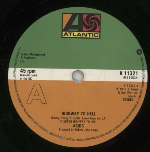 AC/DC Highway To Hell - p/s - EX 7" vinyl single (7 inch record / 45) UK ACD07HI808269