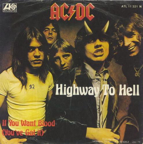 AC/DC Highway To Hell - VG/EX 7" vinyl single (7 inch record / 45) German ACD07HI807535