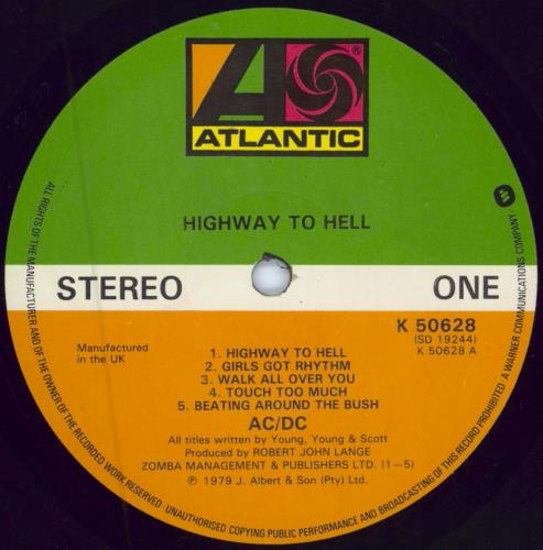AC/DC Highway To Hell vinyl LP album (LP record) UK ACDLPHI88269