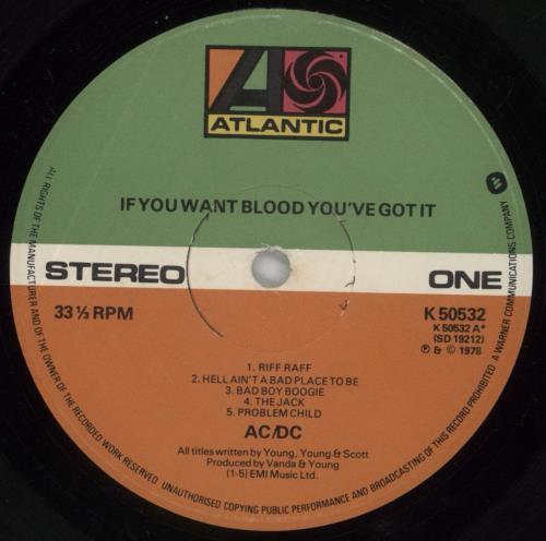 AC/DC If You Want Blood You've Got It - VG Sleeve vinyl LP album (LP record) UK ACDLPIF861450