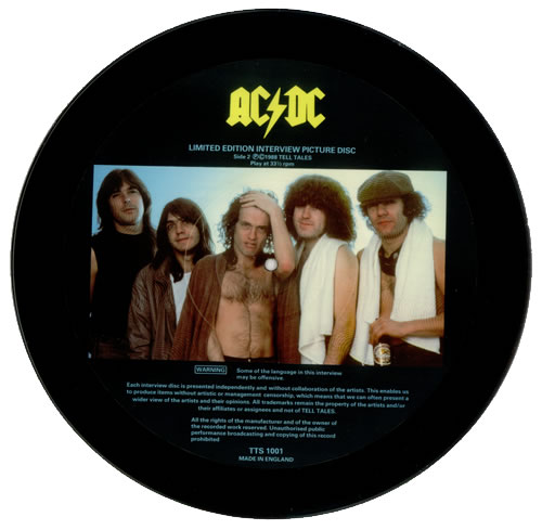 AC/DC Interview Picture Disc picture disc LP (vinyl picture disc album) UK ACDPDIN436515