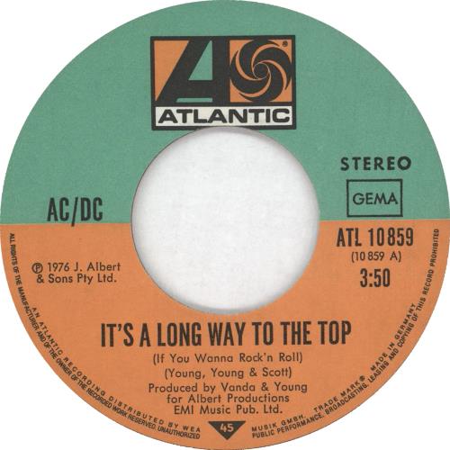 AC/DC It's A Long Way To The Top 7" vinyl single (7 inch record / 45) German ACD07IT727576