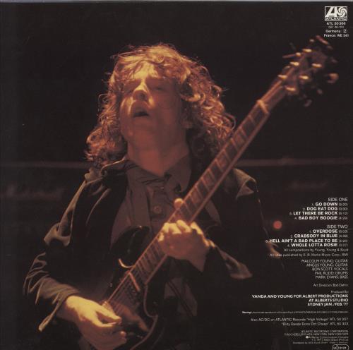 AC/DC Let There Be Rock - ATL50366 vinyl LP album (LP record) German ACDLPLE783240