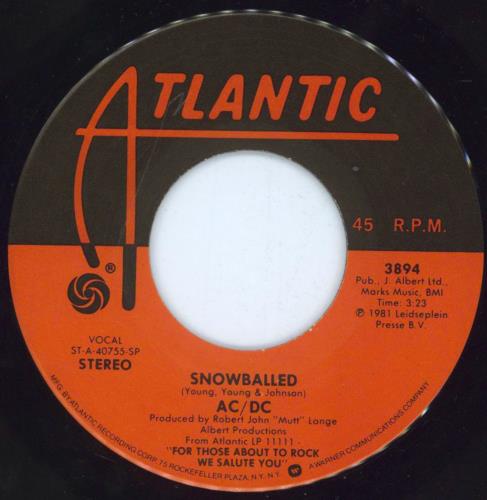 AC/DC Let's Get It Up 7" vinyl single (7 inch record / 45) US ACD07LE58979