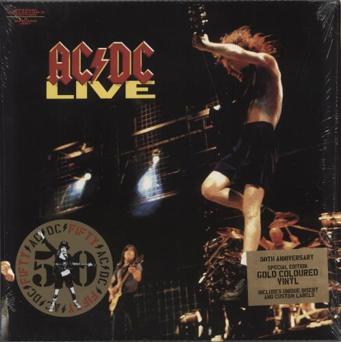 AC/DC Live - 180g Gold Vinyl 2-LP vinyl record set (Double LP Album) UK ACD2LLI871696