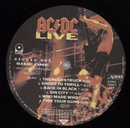 AC/DC Live - EX 2-LP vinyl record set (Double LP Album) UK ACD2LLI879397