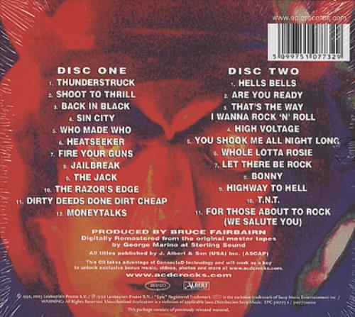 AC/DC Live 2 CD album set (Double CD) US ACD2CLI385474