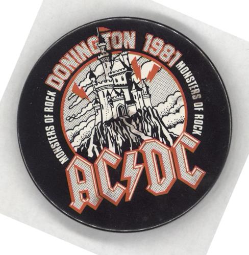 AC/DC Monsters Of Rock - 1981 Official + Badge tour programme UK ACDTRMO707497