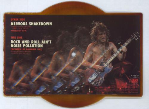 AC/DC Nervous Shakedown - EX shaped picture disc (picture disc vinyl record) UK ACDSHNE32646