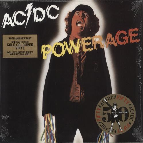AC/DC Powerage - 180g - Gold Vinyl vinyl LP album (LP record) UK ACDLPPO871693