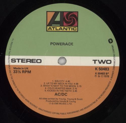AC/DC Powerage - Cold Hearted Man - A1/B1 - EX vinyl LP album (LP record) UK ACDLPPO849730