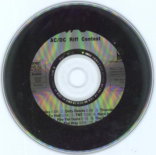 AC/DC Riffcontest CD album (CDLP) German ACDCDRI35324