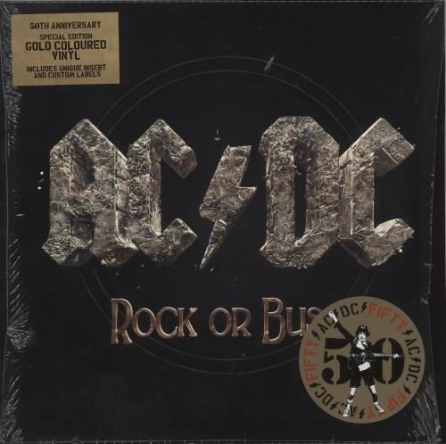 AC/DC Rock Or Bust - 180gm Gold Vinyl vinyl LP album (LP record) UK ACDLPRO871691
