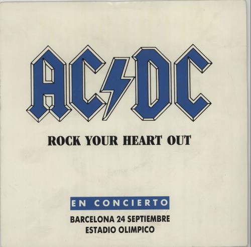 AC/DC Rock Your Heart Out 7" vinyl single (7 inch record / 45) Spanish ACD07RO173568