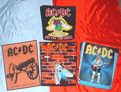 AC/DC Selection Of Large Patches UK memorabilia (293894) 4 X CLOTH PATCHES