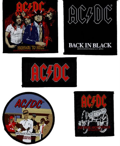 AC/DC Sew-On Patch Set UK memorabilia (357746)