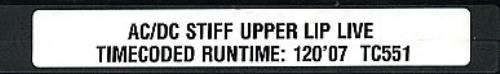 AC/DC Stiff Upper Lip Live video (VHS or PAL or NTSC) UK ACDVIST300857