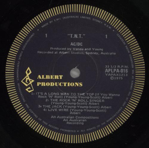 AC/DC T.N.T. - 2nd vinyl LP album (LP record) Australian ACDLPTN668457