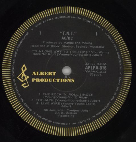 AC/DC T.N.T. - 4th vinyl LP album (LP record) Australian ACDLPTN612050