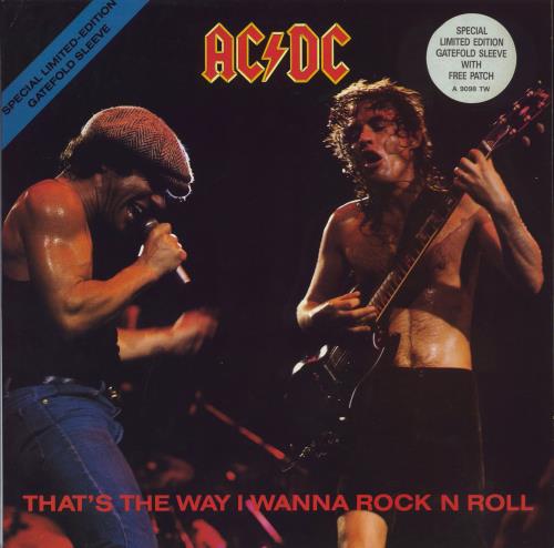 AC/DC That's The Way I Wanna Rock & Roll + Patch 12" vinyl single (12 inch record / Maxi-single) UK ACD12TH44685