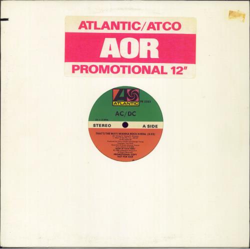 AC/DC That's The Way I Wanna Rock 'n' Roll 12" vinyl single (12 inch record / Maxi-single) US ACD12TH345099