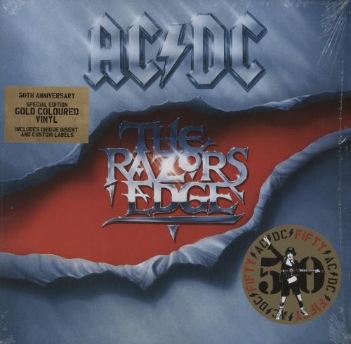 AC/DC The Razors Edge - Gold Vinyl - Sealed vinyl LP album (LP record) UK ACDLPTH840345