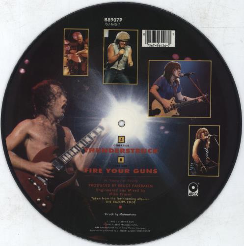 AC/DC Thunderstruck - VG 10" Vinyl Picture Disc (10 inch Record Single) UK ACD1PTH799134