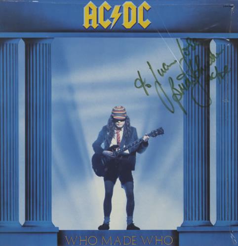 AC/DC Who Made Who -  autographed vinyl LP album (LP record) Mexican ACDLPWH246964