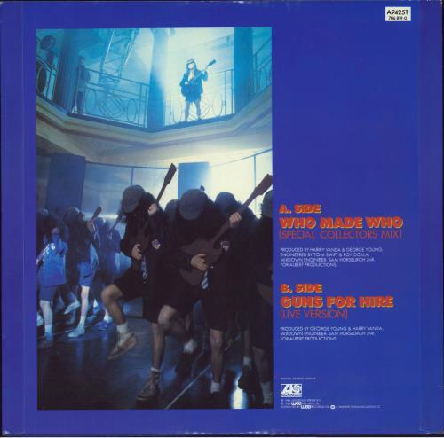 AC/DC Who Made Who - Hype Stickered + Poster 12" vinyl single (12 inch record / Maxi-single) UK ACD12WH805895