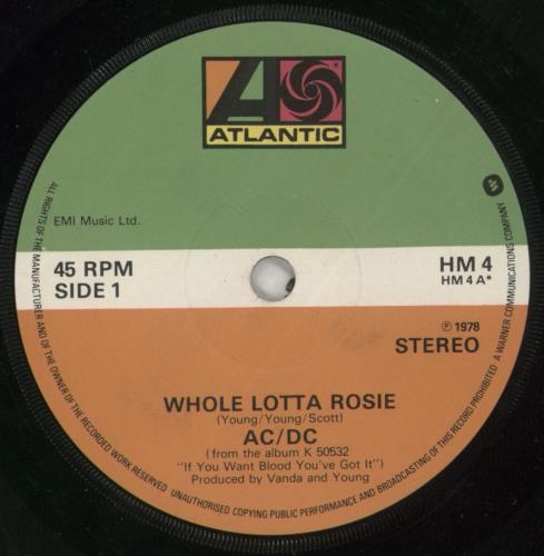 AC/DC Whole Lotta Rosie - P/S - EX 7" vinyl single (7 inch record / 45) UK ACD07WH701663