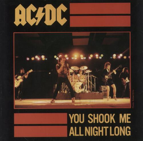 AC/DC You Shook Me All Night Long - EX 7" vinyl single (7 inch record / 45) UK ACD07YO855220