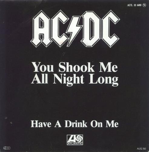 AC/DC You Shook Me All Night Long - Sleeve Misprint 7" vinyl single (7 inch record / 45) German ACD07YO807642