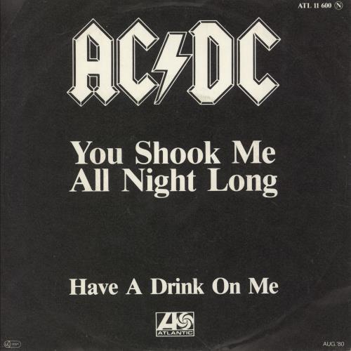 AC/DC You Shook Me All Night Long 7" vinyl single (7 inch record / 45) German ACD07YO749880