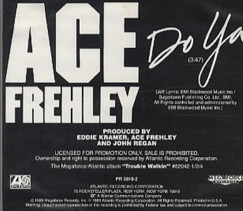 Ace Frehley Do Ya CD single (CD5 / 5") US ACEC5DO02651